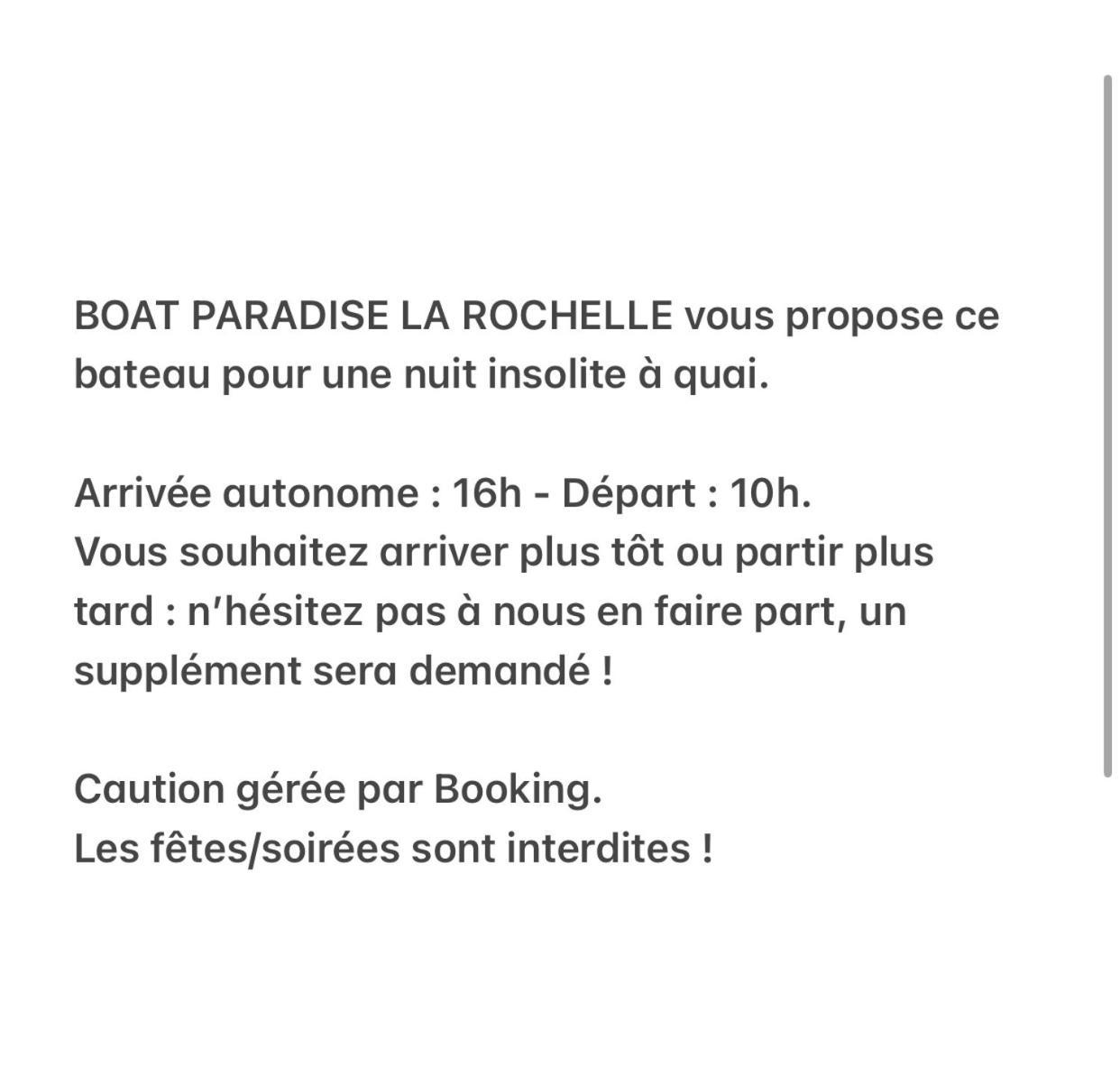 Une Nuit Insolite Sur Un Bateau Linge Et Menage Inclus - Boat Paradise La Rochelle La Rochelle  Exterior foto